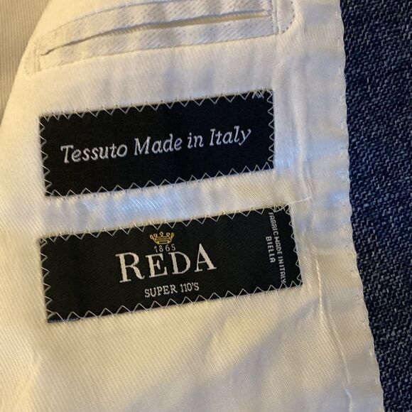 Giovanni Bresciani Mens’ Super 110 Navy Slim Fit Sport Jacket. Size 44R. - Picture 8 of 10